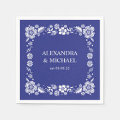 Destination Greece Santorini Wedding Serviette (Vorderseite)