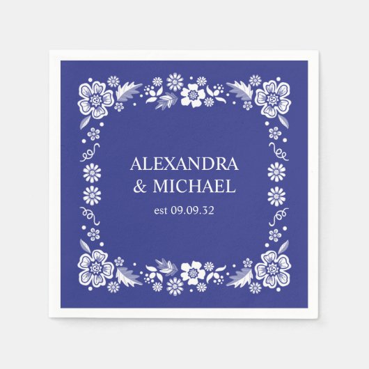 Destination Greece Santorini Wedding Serviette (Vorderseite)