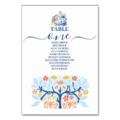 Destination Greece Santorini Wedding Tischnummer (Vorderseite)