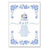 Destination Greece Santorini Wedding Tischnummer (Vorderseite)