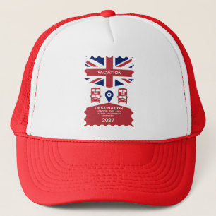 Destination London UK Vacation Truckerkappe