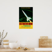 DESTINATION MOON Retro Hollywood Sci Fi Film Movie Poster (Küche)