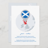 Destination Scotland Wedding Einladung (Vorne/Hinten)