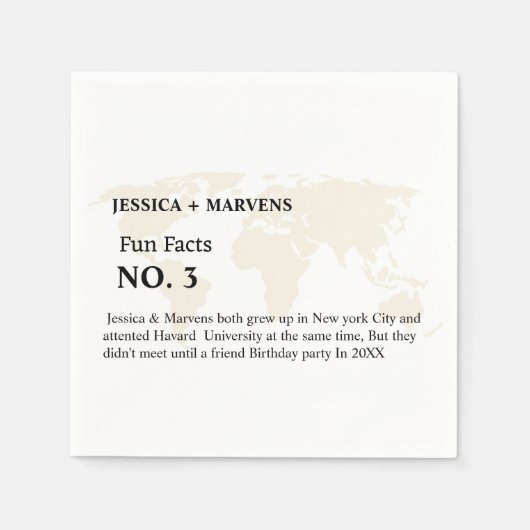 Destination Spaß - Hochzeit, Probe Serviette (Vorderseite)