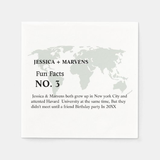 Destination Spaß - Hochzeit, Probe Serviette (Vorderseite)