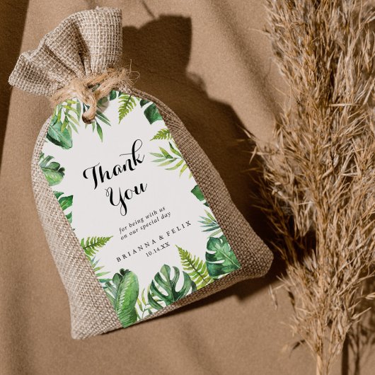 Destination Tropical Greenerenerity Wedding Vielen Geschenkanhänger