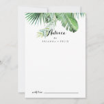 Destination Tropical Greenerenery Calligrafy Weddi Hinweiskarte<br><div class="desc">Dieses Ziel tropischen Grün Kalligrafie Hochzeitsratgeber ist ideal für eine einfache Hochzeit. Das Design besteht aus handbemalten Aquarellpalmen und Blätter aus Bananen, die in hübschen Bouquets angeordnet sind. Diese Karten sind ideal für Hochzeiten, Brautparty, Babydusche, Graduiertenfest u.v.m. Personalisieren Sie die Karten mit den Namen der Braut und Bräutigam, den Eltern,...</div>