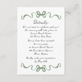 Destination Tropical Wedding Details Card Begleitkarte