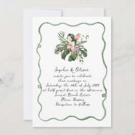 Destination Tropical Wedding Invitation Einladung