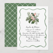 Destination Tropical Wedding Invitation Einladung (Vorne/Hinten)