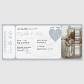 Destination Wedding Boarding Pass Plane Ticket Magnetkarte (Vorderseite)