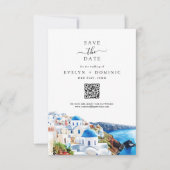 Destination Wedding QR Code Modern Photo Save The Date (Vorderseite)