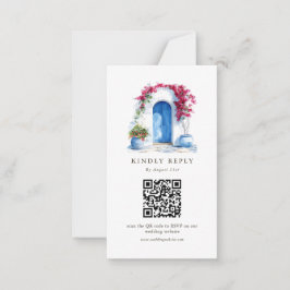 Destination Wedding QR Code Online RSVP Cards Mitteilungskarte