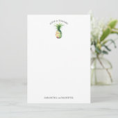 Destination Wedding Thank You Card Pineapple Einladung (Stehend Vorderseite)