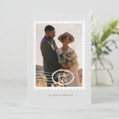 Destination Wedding Travel Theme Photo Thank You Einladung (Stehend Vorderseite)