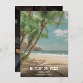 Destination Wedding Tropical Beach Save the Date (Vorne/Hinten)