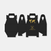 Destination Wedding World Passport Black Gold Geschenkschachtel (Ungefaltet)