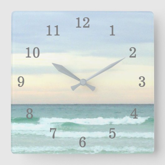 Destin's Emerald Waters Quadratische Wanduhr (Vorderseite)