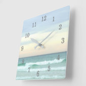 Destin's Emerald Waters Quadratische Wanduhr (Winkel)