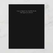 Destiny Black Coral Floral Wedding Einladungen Bud (Rückseite)