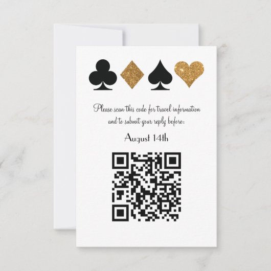 Destiny Gold Las Vegas Wedding QR Code Antwort (Vorderseite)