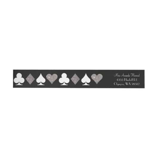Destiny Las Vegas Glittered Platinum Black Address (Person)