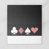 Destiny Las Vegas Glittered Rose Gold Platzkarte (Außenseite Aufgefaltet)