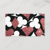 Destiny Las Vegas Glittered Rose Gold Platzkarte (Rückseite)