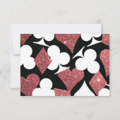 Destiny Las Vegas Wedding Antwort Rose Gold Glitze (Rückseite)