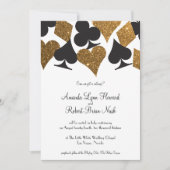 Destiny Las Vegas Wedding Invite Imitats Gold Glit Einladung (Vorderseite)