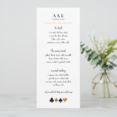 Destiny Las Vegas Wedding Menu Imitate Gold Glitze Menükarte (Stehend Vorderseite)
