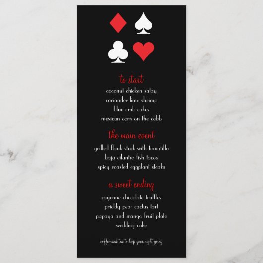 Destiny Las Vegas Wedding Menu Menükarte (Vorderseite)