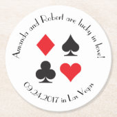 Destiny Las Vegas Wedding Paper Drink Untersetzer (Vorderseite)