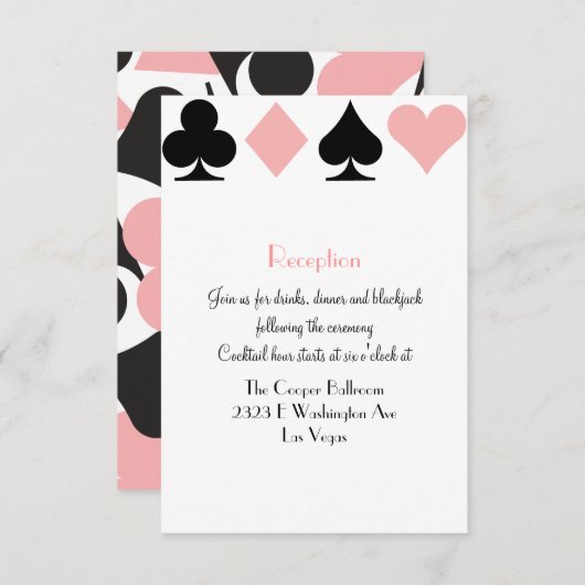 Destiny Las Vegas Wedding Reception Extra Info Begleitkarte (Vorne/Hinten)