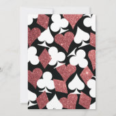 Destiny Las Vegas Wedding Rose Gold Glitzer Einladung (Rückseite)