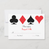 Destiny Las Vegas Wedding RSVP Antwortkarte (Vorderseite)