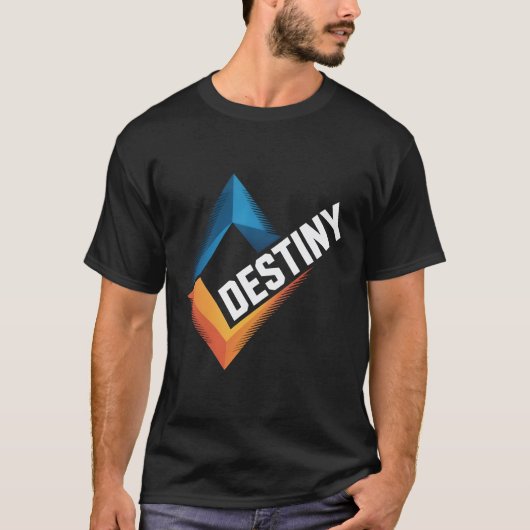 Destiny Motivational T-Shirt | Modern Geometric Gr (Vorderseite)