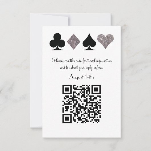Destiny Silver Las Vegas Wedding QR Code Antwort (Vorderseite)