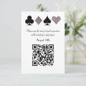 Destiny Silver Las Vegas Wedding QR Code Antwort (Stehend Vorderseite)