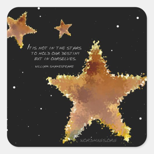 Destiny Stars Quadratischer Aufkleber (Vorderseite)