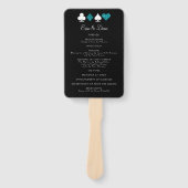 DEstiny Vegas Aquamariner Glitzer Hochzeitsprogram Fächer (Vorderseite)