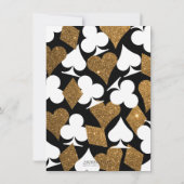 Destiny Vegas Probe Dinner Imitats Gold Glitzer Einladung (Rückseite)