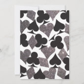 Destiny Vegas Wedding Invite Imitats Silver Glitze Einladung (Rückseite)