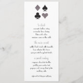 Destiny Vegas Wedding Menu Imitats Platinum Glitze Menükarte (Vorderseite)