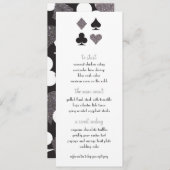 Destiny Vegas Wedding Menu Imitats Platinum Glitze Menükarte (Vorne/Hinten)