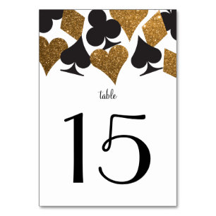 Destiny Vegas Wedding Reception Gold Table Card Tischnummer