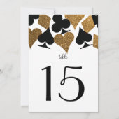 Destiny Vegas Wedding Reception Gold Tischnummer (Rückseite)