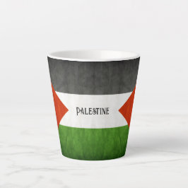 Destressierte Grunge Palestine Flag Latte-Tasse Milchtasse