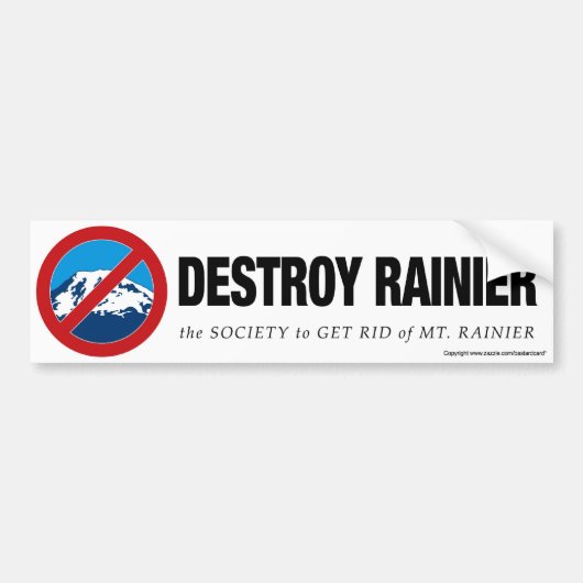 Destroy Rainier Autoaufkleber (Vorne)
