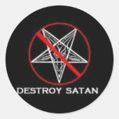 Destroy Satan Sticker (Vorderseite)